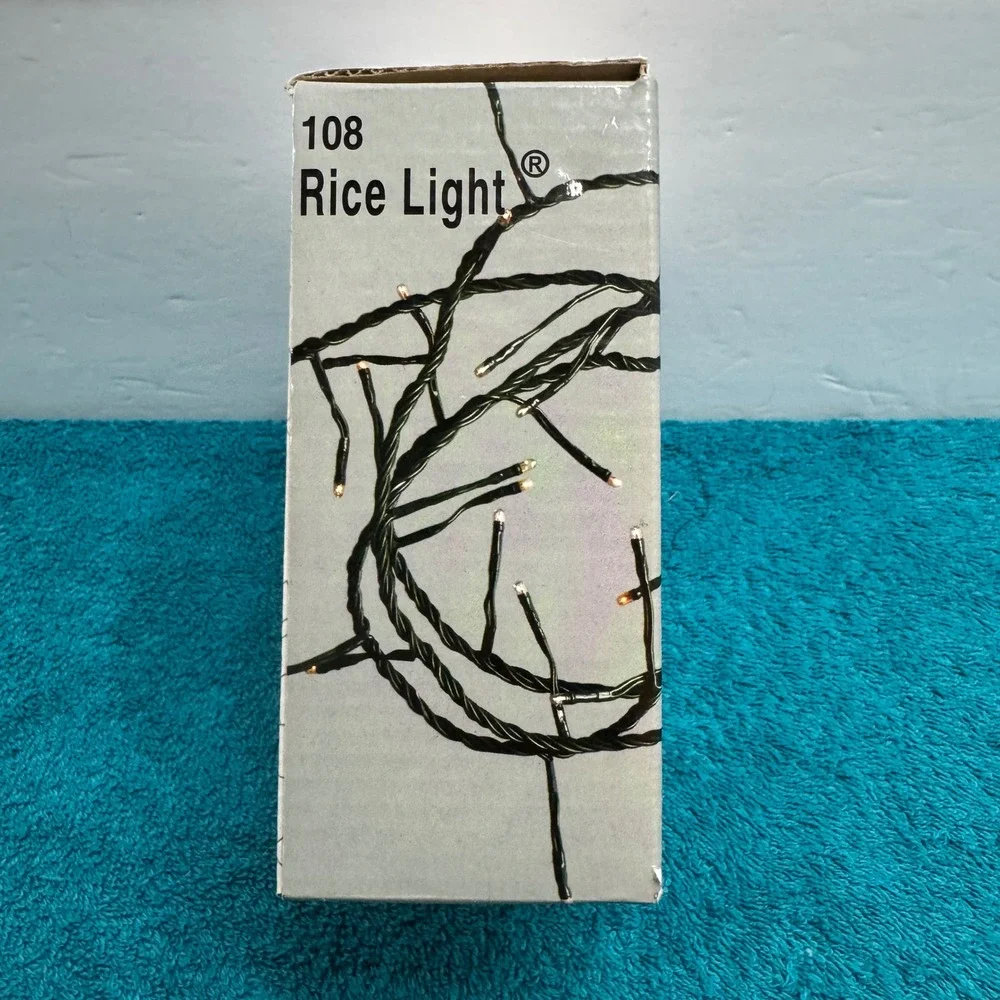 Rice‎ Light 108 Clear Bulb White Wire Chasing Flashing String Lights TH2-108L/3F